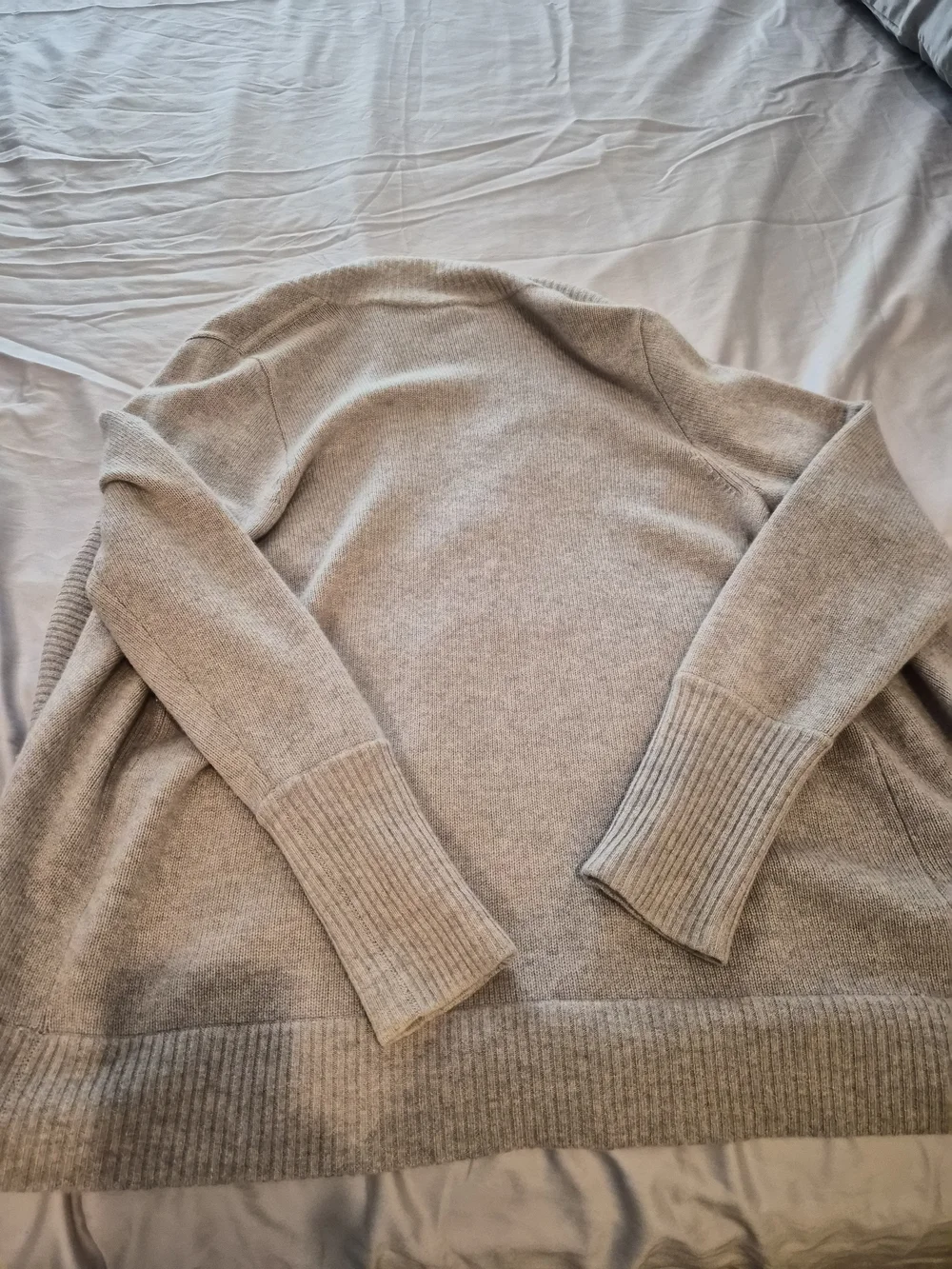 J.Crew 100% Cashmere Open Front Shawl Cardigan XL Heather Gray
